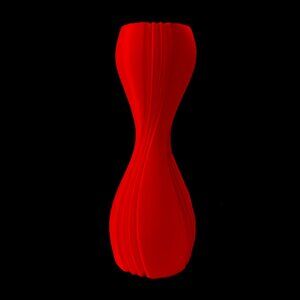Modern Red Sculptural Vase 0002